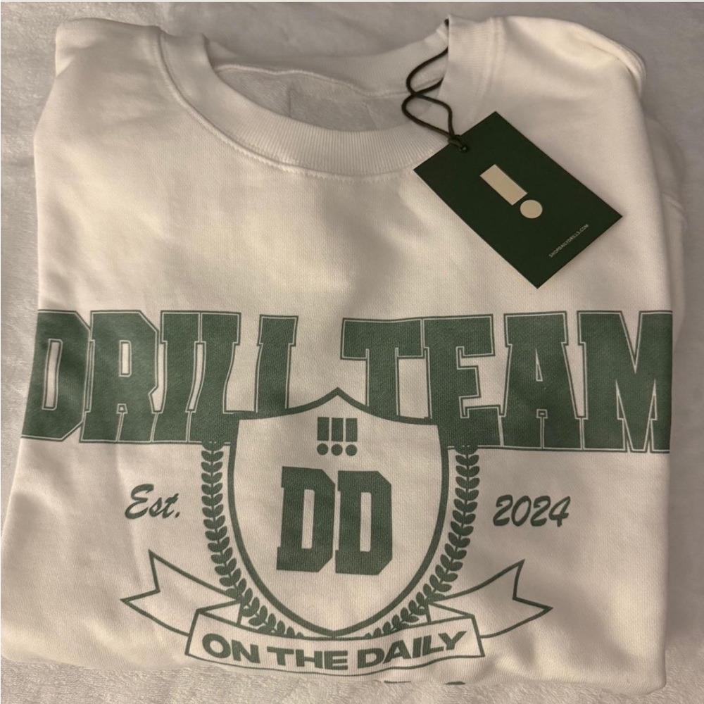 Daily Drills White and Green Sweatshirt